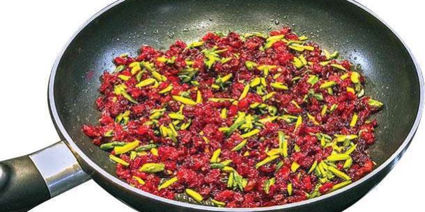 تفت دادن صحیح زرشک